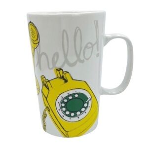 Starbucks | Hello Retro Yellow Rotary Telephone 16oz Coffee Tea Mug 2015